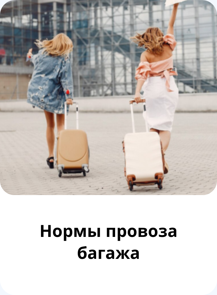 Нормы провоза багажа